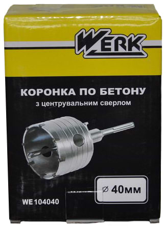 Коронка по бетону Werk 40 мм SDS-plus 07х110 мм (WE104040)