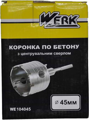 Коронка по бетону Werk 45 мм SDS-plus 07х110 мм (WE104045)
