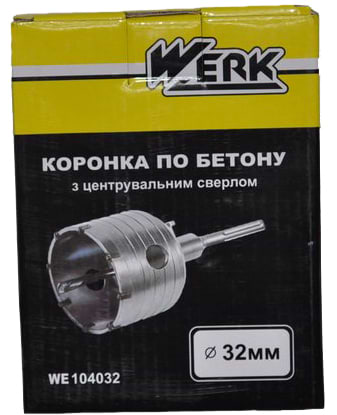 Коронка по бетону Werk 32 мм SDS-plus 07х110 мм (WE104032)