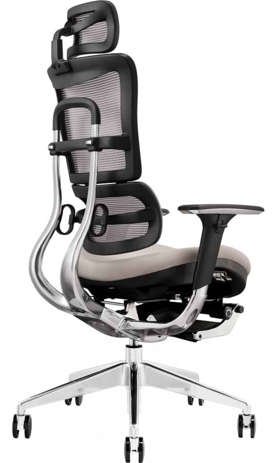 Кресло офисное GT Racer X-801L Bright Gray (W-20 B-40) - Фото 1