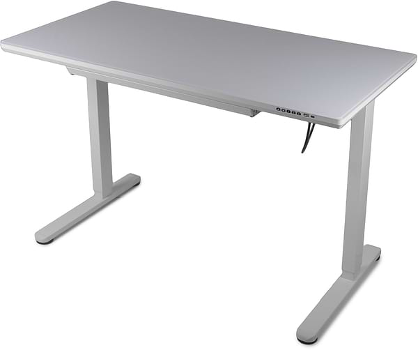 Фото - Стіл з електрорегулюванням висоти Barsky StandUp White glass (BST-12new)