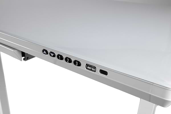 Фото - Стіл з електрорегулюванням висоти Barsky StandUp White glass (BST-12new)