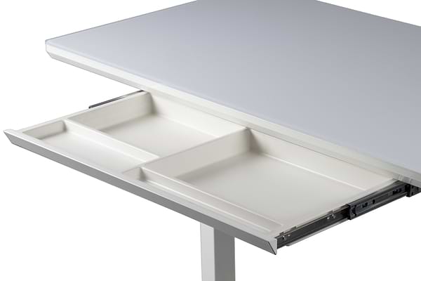 Фото - Стіл з електрорегулюванням висоти Barsky StandUp White glass (BST-12new)