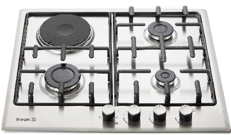 Фото - Варочная панель комбинированная Borgio 6630 FFD Inox Фото - Варочная панель комбинированная Borgio 6630 FFD Inox