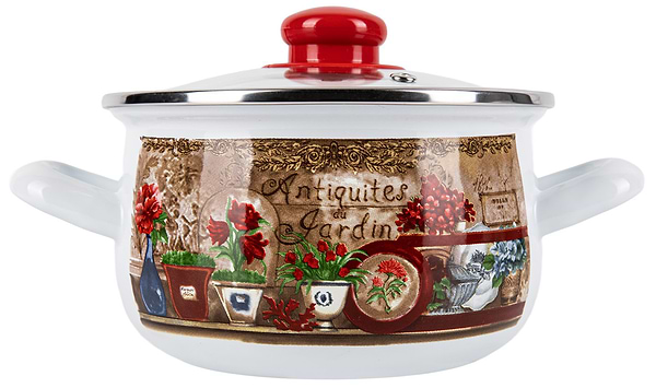 Фото - Кастрюля Gusto GT-T-118-FG Цветочный сад 18 см 3.1 л