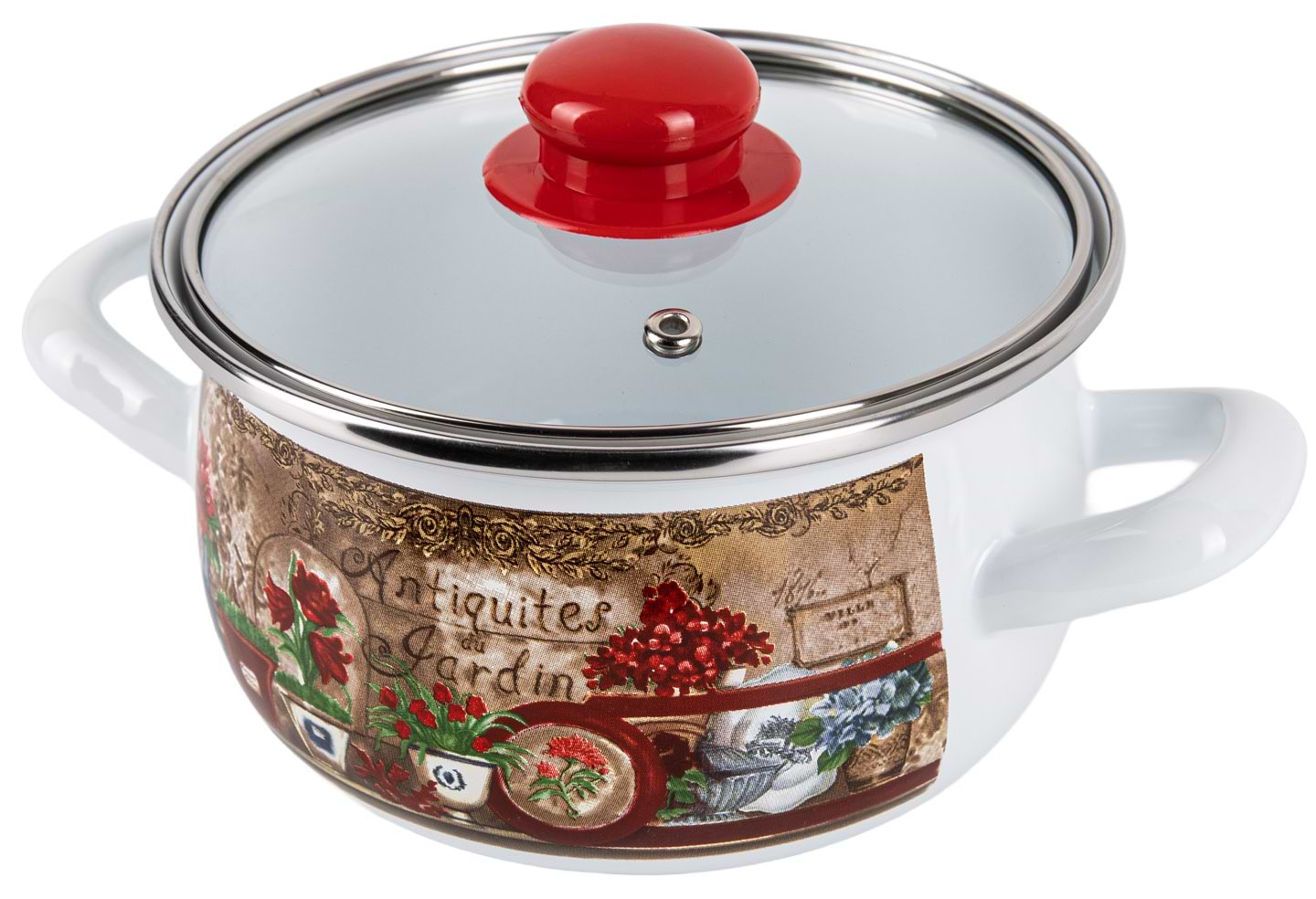 Кастрюля Gusto GT-T-116-FG Цветочный сад 16 см 2.1 л - Фото 1