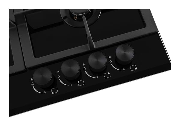 Фото - Комплект техніки Interline Варильна поверхня + Витяжка вбудована Interline HGG 764 FGT BA + DELI BL A/60/2/T