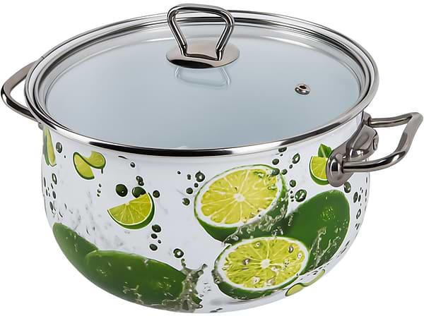 Фото - Кастрюля Gusto GT-T-122-LI Яркие лаймы Premium 22 см 5.1 л