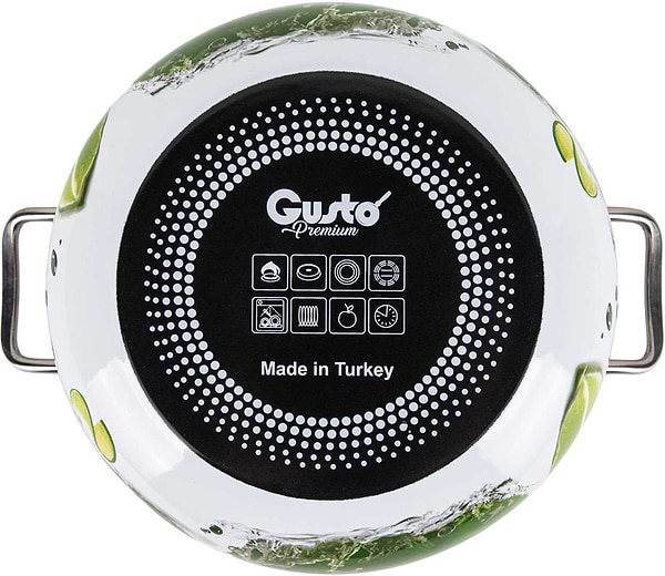 Фото - Кастрюля Gusto GT-T-122-LI Яркие лаймы Premium 22 см 5.1 л