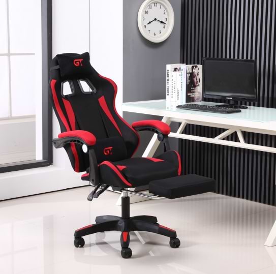 Фото - Крісло для геймерів GT Racer X-2324 Fabric Black/Red