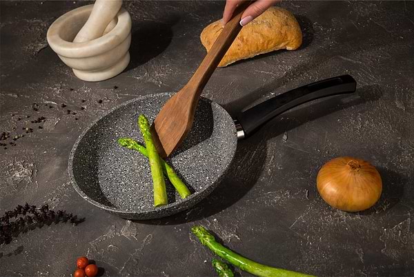 Фото - Сковорода універсальна Biol 22136Р Граніт Грей 22 см