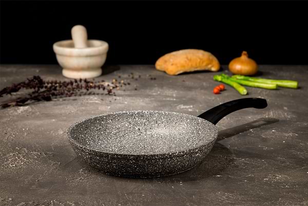 Фото - Сковорода універсальна Biol 22136Р Граніт Грей 22 см