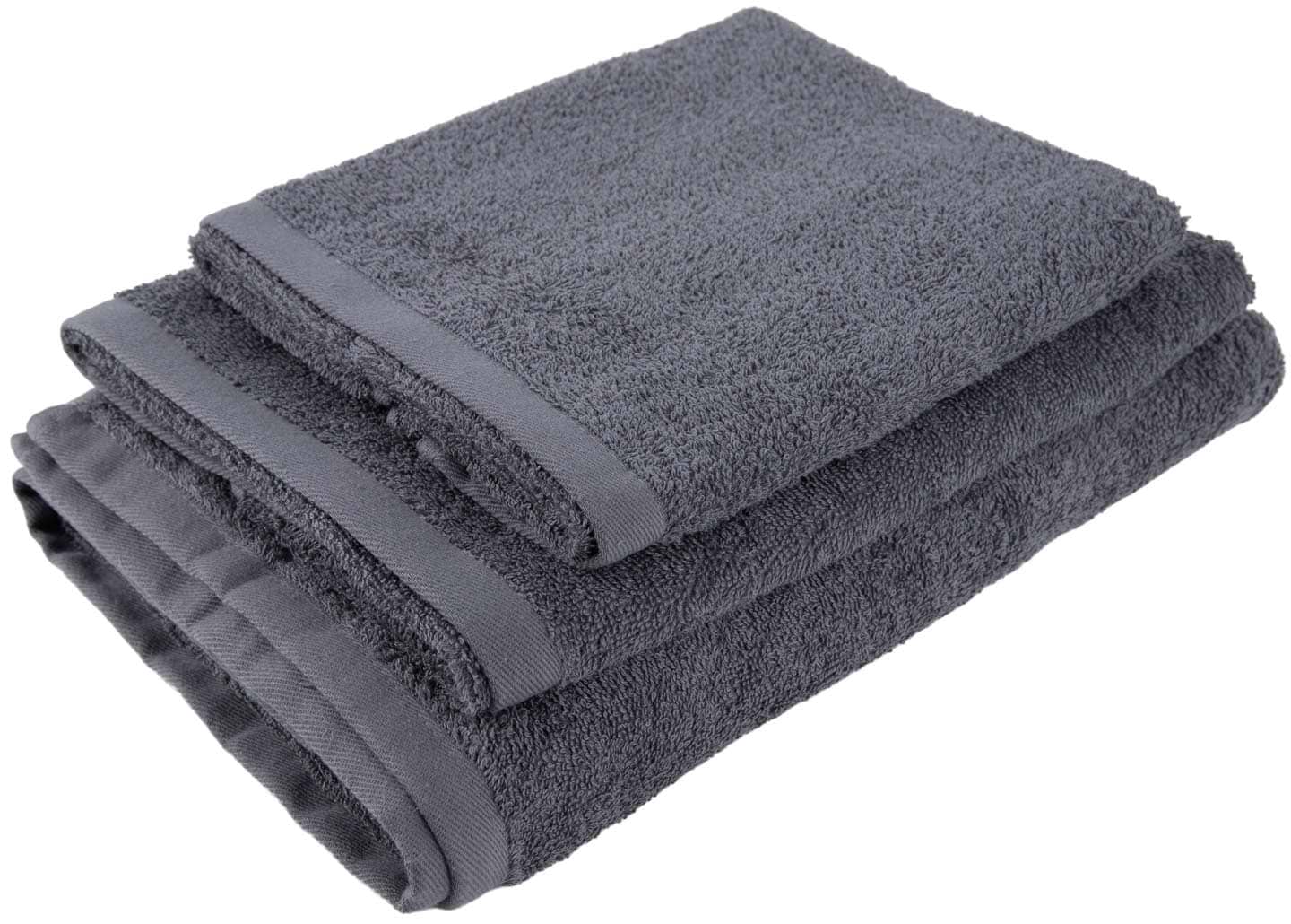Набір рушників GM Textile Сірий махровий 3 шт. (70х140, 50х90, 40х70) - Фото 1