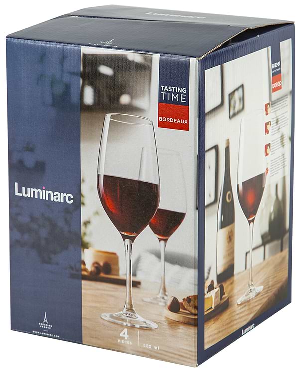 Фото - Набір келихів Luminarc Бордо 4x580 мл для червоного вина (P6815/1)