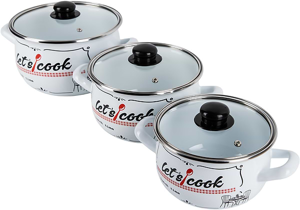 Фото - Набор посуды Gusto GT-T-3-LCW Давайте готовить белые