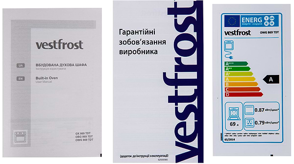 Фото - Духова шафа електрична Vestfrost OWG 869 TDT