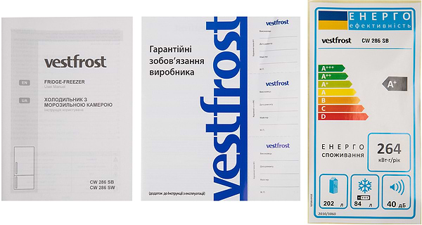 Фото - Уценка - Холодильник Vestfrost CW 286 SB