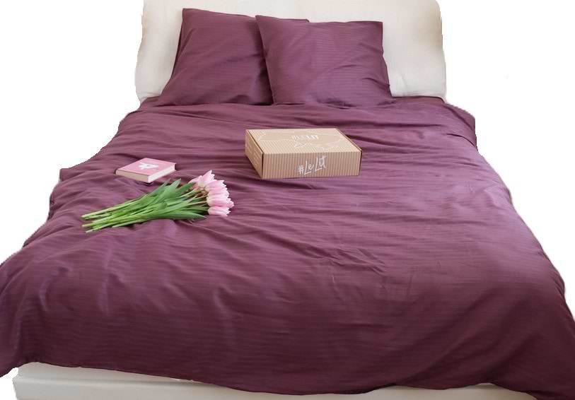 Комплект постельного белья Lelit Сатин Сливовой полутораспальный SS-3020 (1192404) - Фото 1