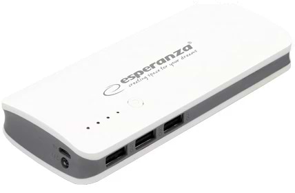 Батарея мобільна Esperanza 8000 mAh White-Grey (EMP106WE) - Фото 1
