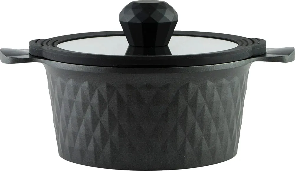 Кастрюля Pepper Black Ice Greblon C2 1,5л. 16x8.5 см (PR-6001) - Фото 1