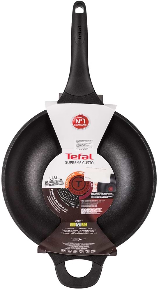 Фото - Сковорода ВОК Tefal H1181984 Gusto 28 см Вок