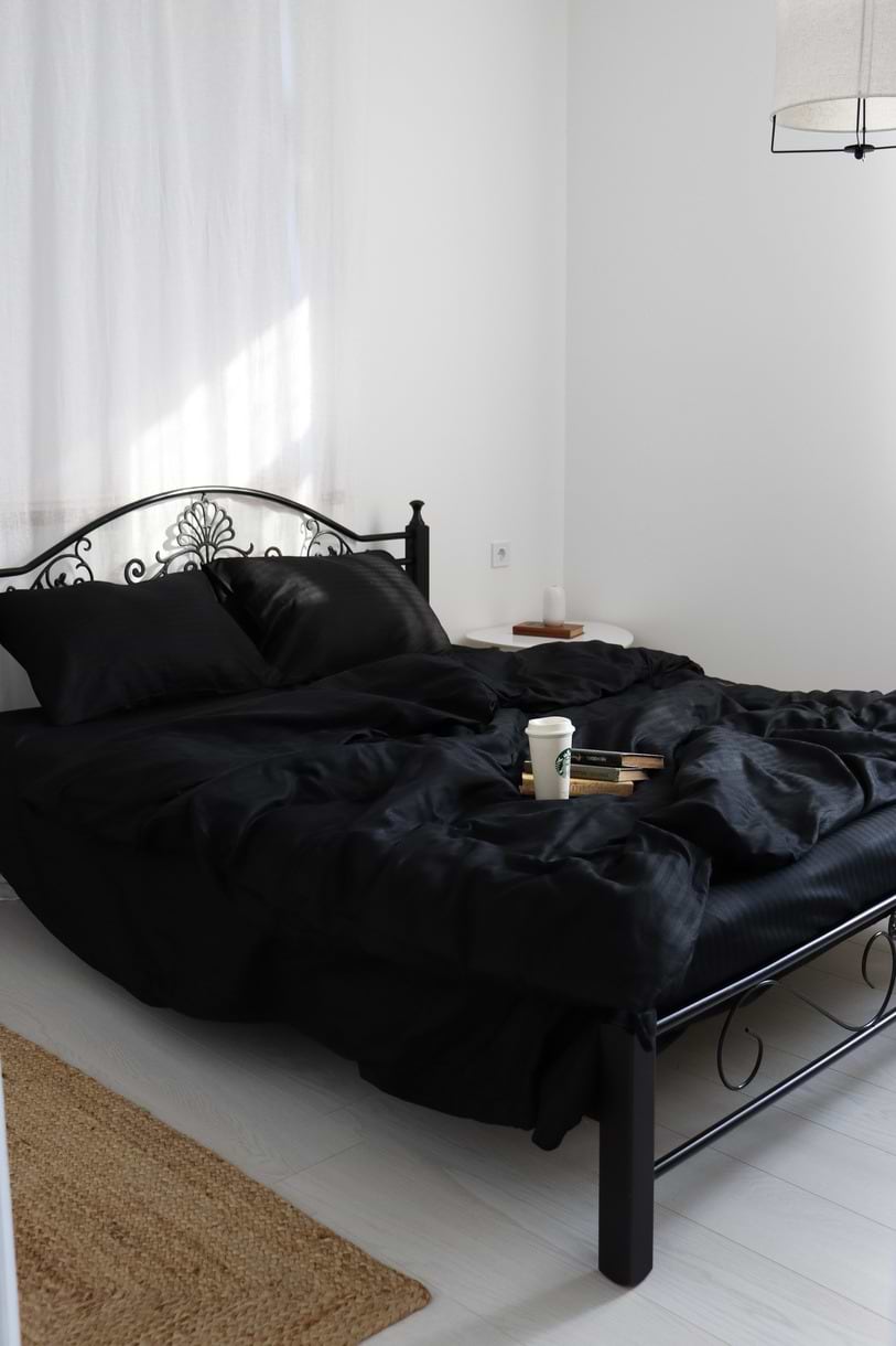 Купить Комплект постельного белья Lelit Сатин Двухспальный SS-3001 Черный (1082) - Фото 1 Комплект постельного белья Lelit Сатин Двухспальный SS-3001 Черный (1082) - Фото 1