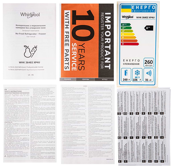 Фото - Холодильник Whirlpool WHK 26402 XP4U