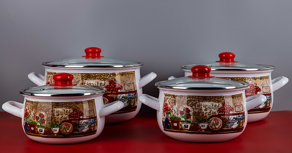 Фото - Кастрюля Gusto GT-T-118-FG Цветочный сад 18 см 3.1 л