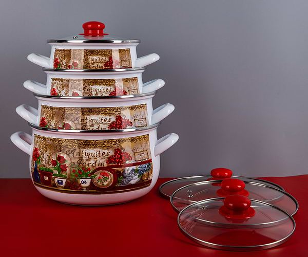 Фото - Кастрюля Gusto GT-T-118-FG Цветочный сад 18 см 3.1 л