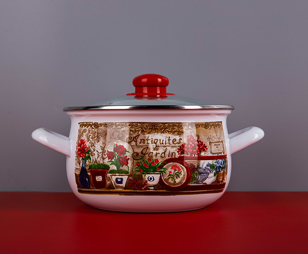 Фото - Кастрюля Gusto GT-T-118-FG Цветочный сад 18 см 3.1 л