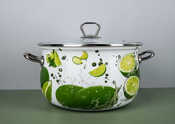 Фото - Кастрюля Gusto GT-T-122-LI Яркие лаймы Premium 22 см 5.1 л