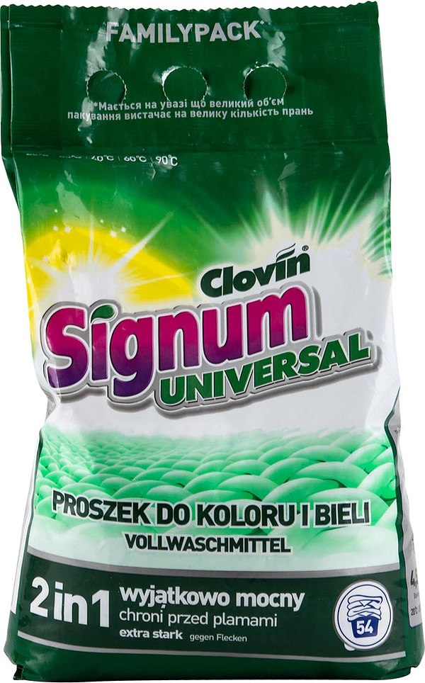 Фото - Стиральный порошок Clovin UNIVERSAL  4,5 кг (5900308778418)
