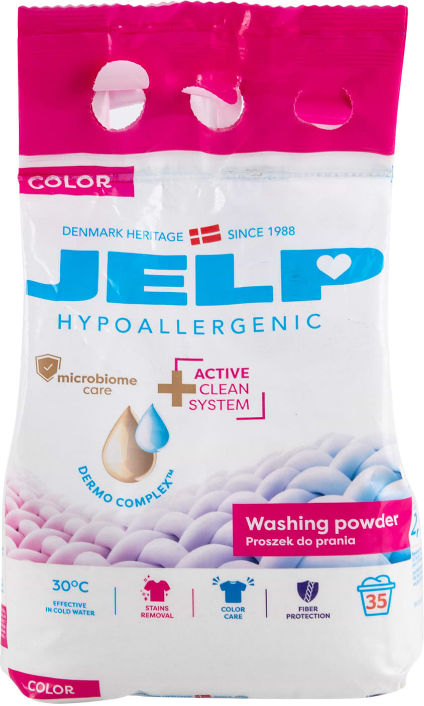 Купити Пральний порошок JELP Гіпоалергенний Колор 35 прань, 2,1 кг. (98055) - Фото 1 Пральний порошок JELP Гіпоалергенний Колор 35 прань, 2,1 кг. (98055) - Фото 1