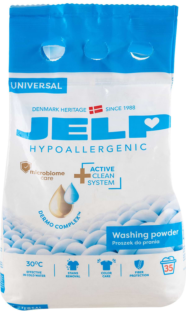 Фото - Пральний порошок JELP Гіпоалергенний універсальний 35 прань, 2,1 кг. (98053)