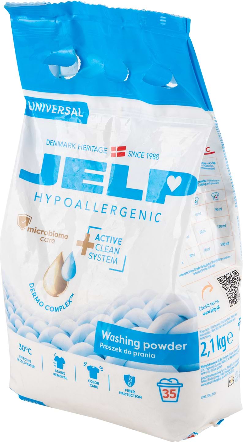 Фото - Пральний порошок JELP Гіпоалергенний універсальний 35 прань, 2,1 кг. (98053)