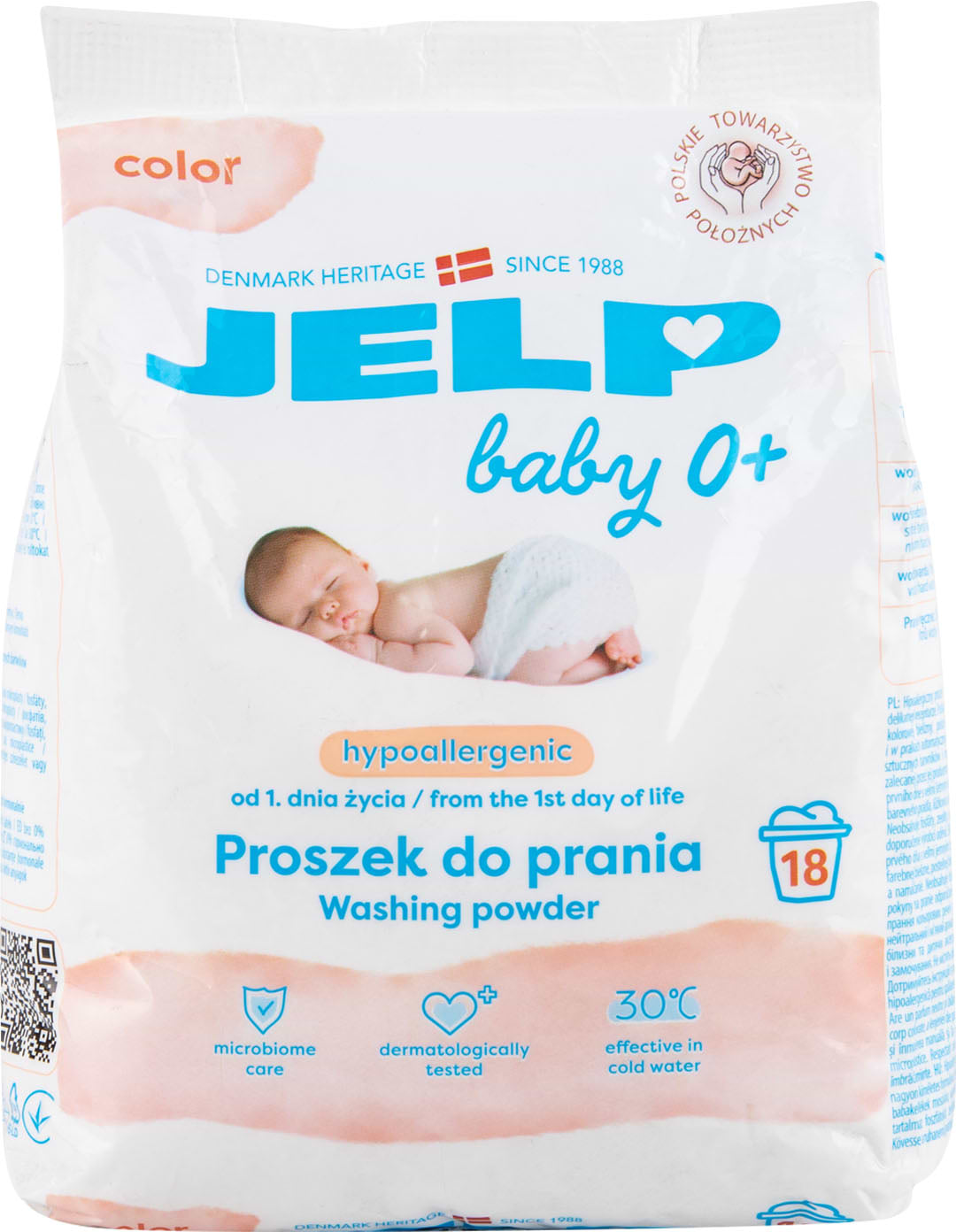 Пральний порошок JELP Baby 0+ Гіпоалергенний Колор 18 прань, 1,35 кг. (98009) - Фото 1