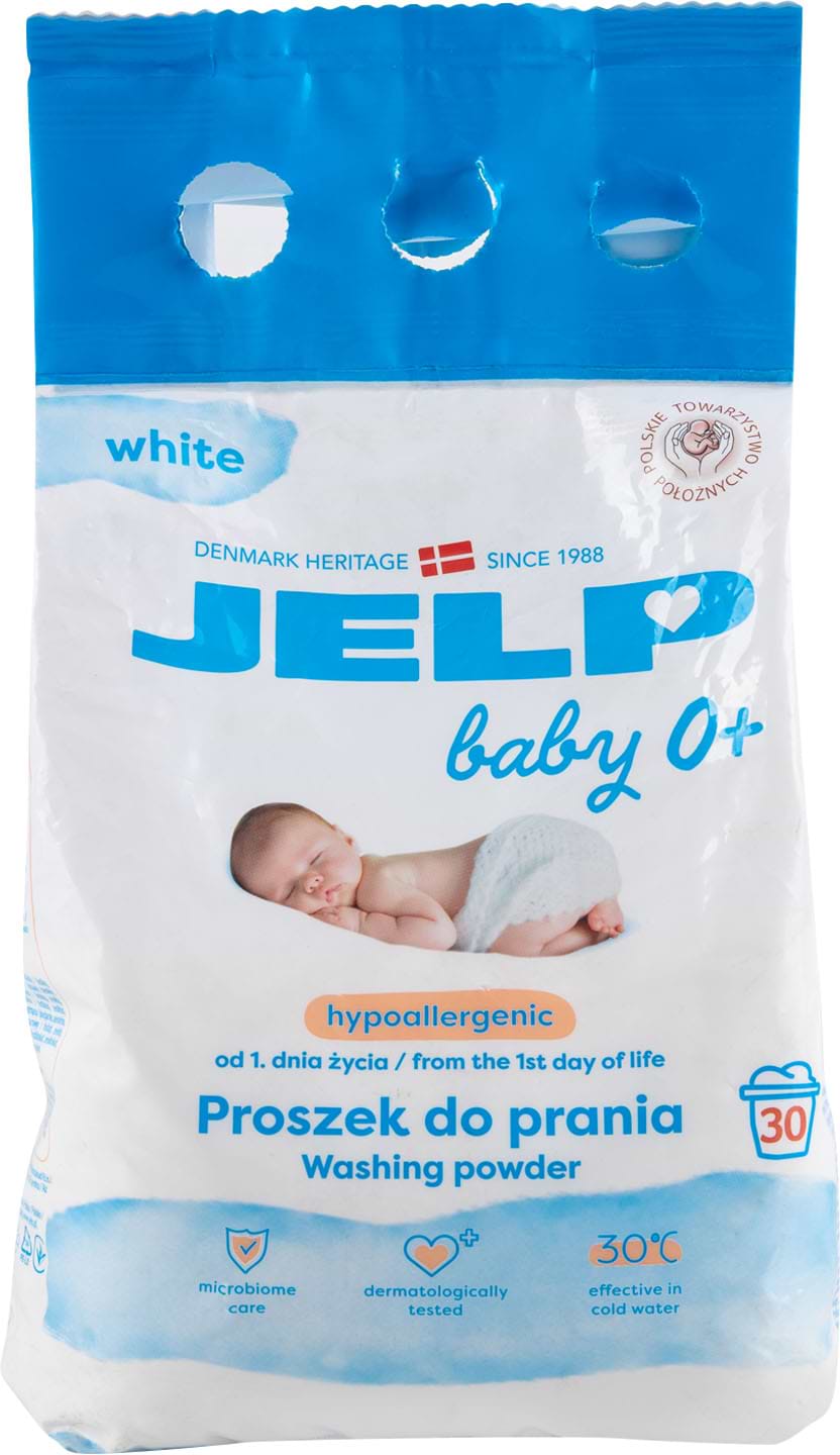 Пральний порошок JELP Baby 0+ Гіпоалергенний для білого 30 прань, 2,25 кг. (98043)
