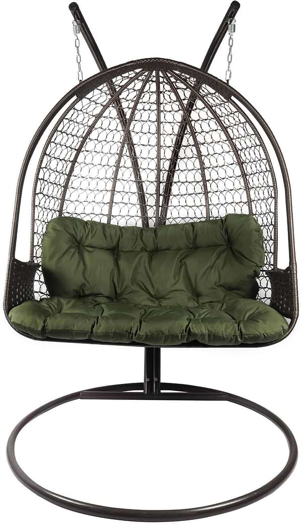 Фото - Кресло-кокон Home Rest двойное Коричневый/Олива грин