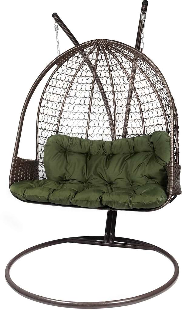 Фото - Кресло-кокон Home Rest двойное Коричневый/Олива грин