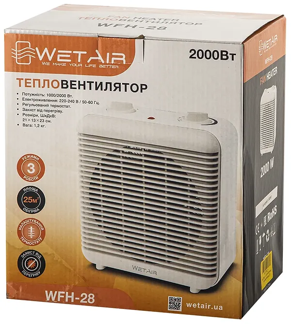 Фото - Тепловентилятор WetAir WFH-28