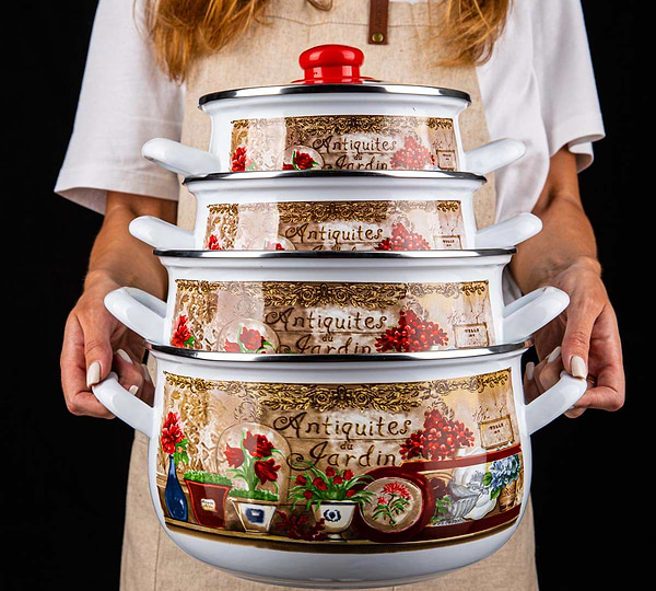 Фото - Кастрюля Gusto GT-T-118-FG Цветочный сад 18 см 3.1 л