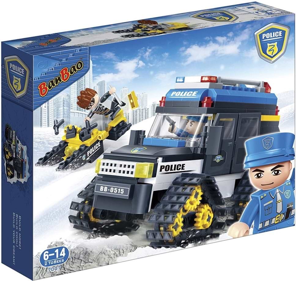 Пластиковий конструктор Banbao
 "Поліція" (315 Ел.) Снігохід (7007)