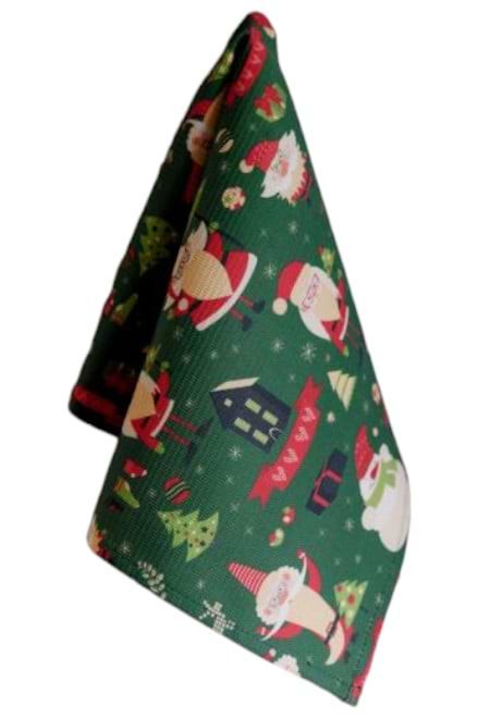 Купить Полотенце кухонное Прованс Санта на зеленом 33х50 см (035702) - Фото 1 Полотенце кухонное Прованс Санта на зеленом 33х50 см (035702) - Фото 1