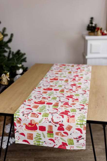 Фото - Скатертина раннер Прованс Санта на білому 40х140 см (035777)