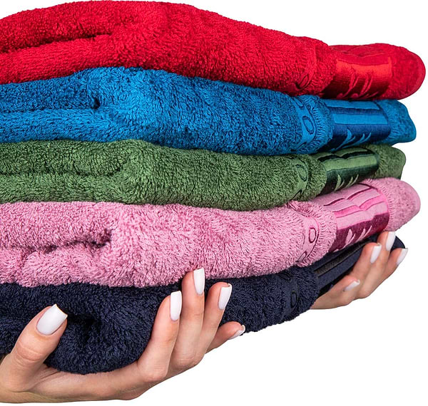 Фото - Рушник банний GM Textile махровий червоний бамбук 70x140