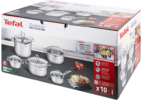 Фото - Набір посуду Tefal G719SA55 Duetto+ 10 пр