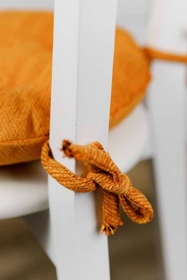 Фото - Подушка для стула Прованс CHENILLA оранжевая D40 см (039028)