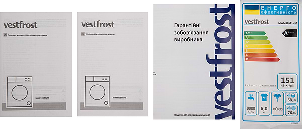 Фото - Пральна машина Vestfrost MWM106T1UM