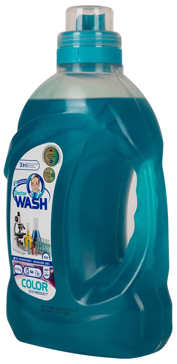 Фото - Гель для стирки DOCTOR WASH для цветного белья 2100 г, 80 циклов