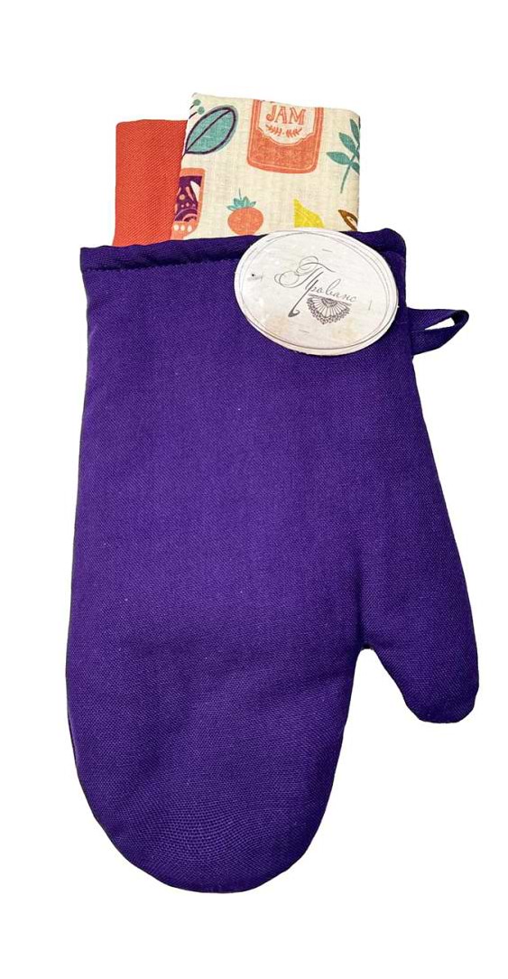 Набір рушник + прихватка Прованс Фіолетовий 37х20 см (033297)